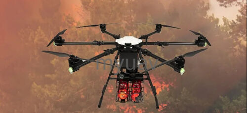 آخرین اخبار شرکت در مورد MYUAV UAV سیستم اورژانسی آتش سوزی برنامه ارتباط آتش سوزی UAV + کامیون آتش سوزی