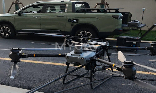 آخرین اخبار شرکت در مورد استفاده همبستگی از MYUAV UAV پاک کننده دوگانه و رادار ترامواهای پیکاپ الکتریکی خالص